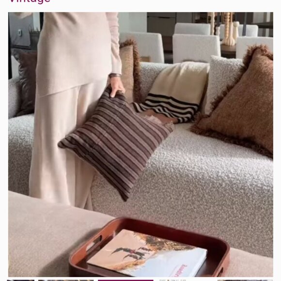 MCM 🤎🤍🤎Vintage Turkish kilim mohair wool blanket rug 51" x 80" Natural Home - Picture 9 of 10